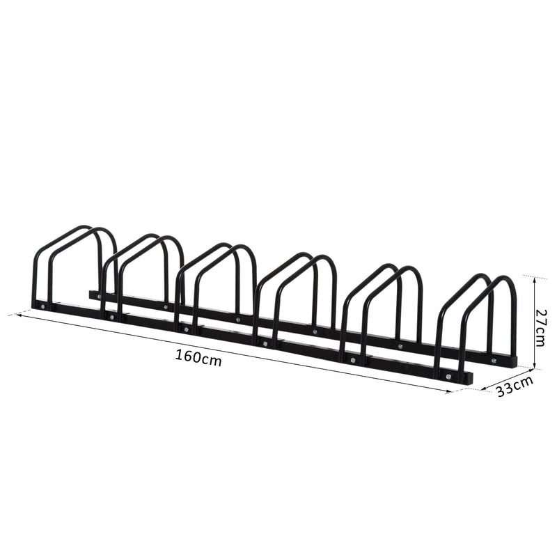 Bike Rack, 160Lx33Wx27H cm, Steel-Black