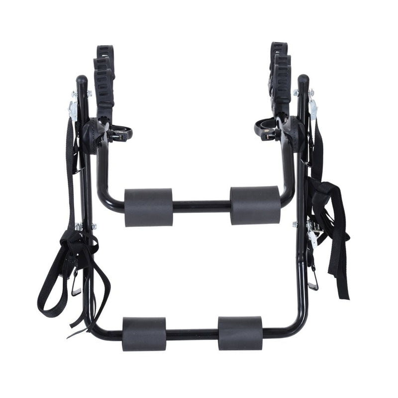 Outsunny 3 Bike Rear Hitch Mount Carry Rack Car Truck Carrier Bicycle Mountain Universal Fitting w/ Fix Strap Black