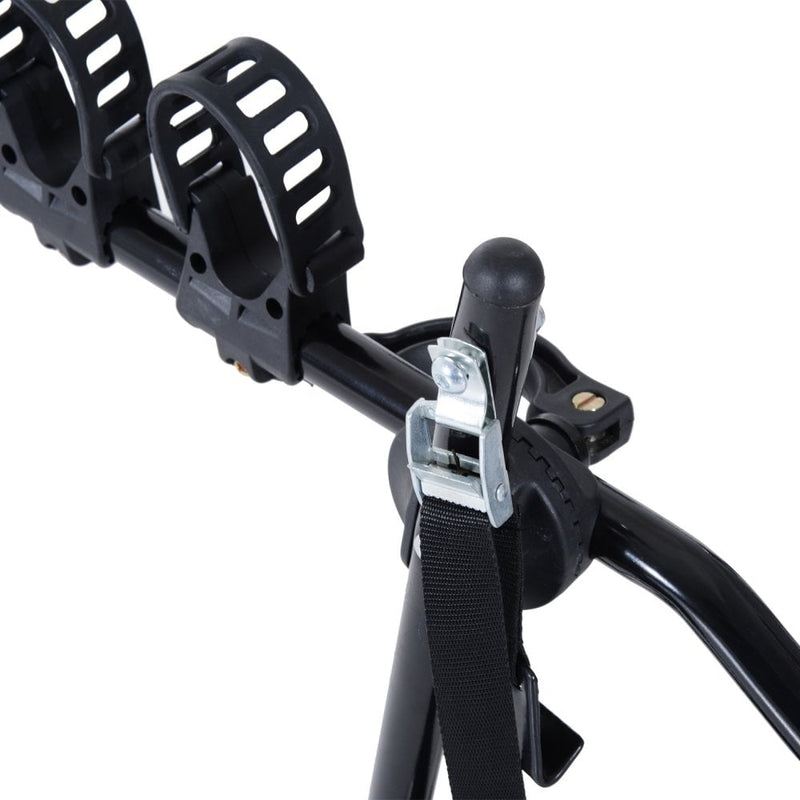 Outsunny 3 Bike Rear Hitch Mount Carry Rack Car Truck Carrier Bicycle Mountain Universal Fitting w/ Fix Strap Black