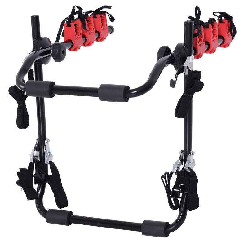 Foldable 3-Bike Carrier Rack-Black/Red