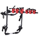 Foldable 3-Bike Carrier Rack-Black/Red