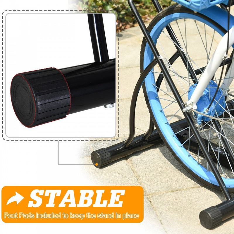 Steel Double-Sided Indoor Bike Rack Black