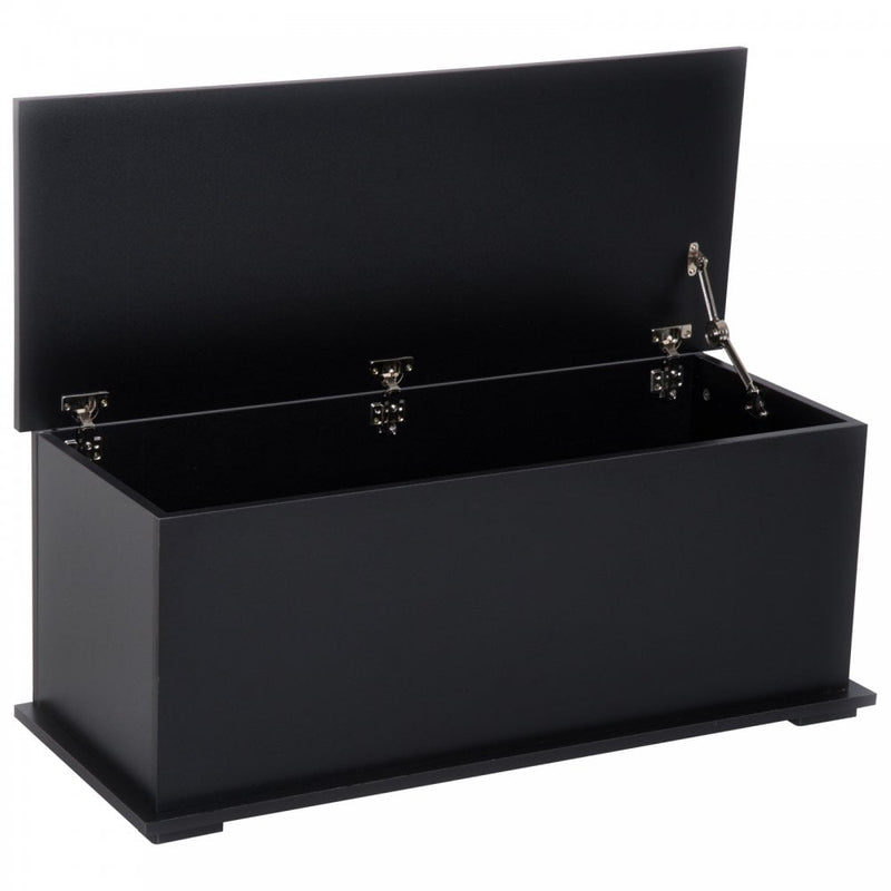 Storage Trunk  Container with Lid, Chipboard -Black