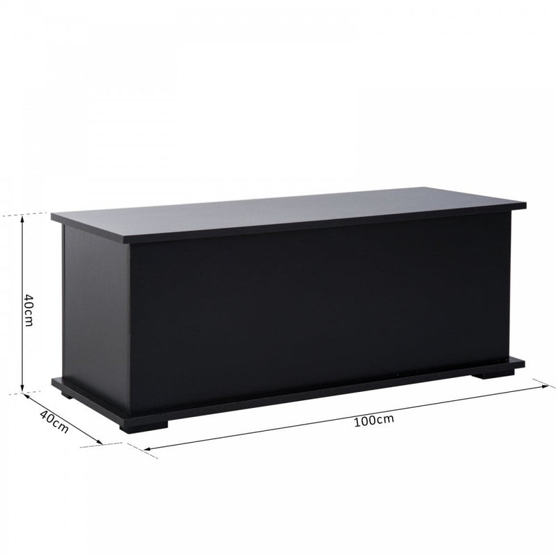 Storage Trunk  Container with Lid, Chipboard -Black