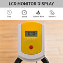 Stationary Spinning Exercise Bike 6kg Flywheel Indoor Gym Office Cycling Cardio Workout Fitness Bike Adjustable Resistance LCD Monitor Pad and Bottle Holder Yellow w/