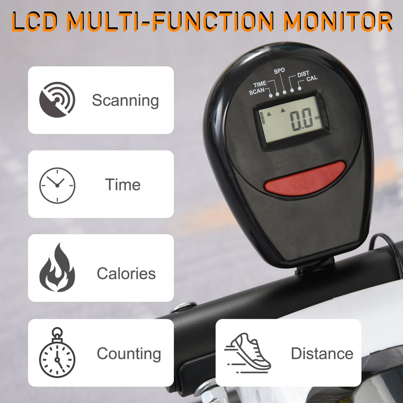 Magnetic Elliptical Trainers Pedal Trainer Under Desk Bike w/LCD Display and 8-Level Adjustable Resistance Home Office Trainer Fitness LCD