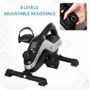 Mini Exercise Bike Under Desk Bike 8 Levels Magnetic Resistance Stationary Bike Leg Fitness w/ LCD Display