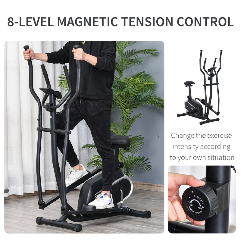 Magnetic Exercise Training Bike Stationary Bike w/ Flywheel & Digital Monitor