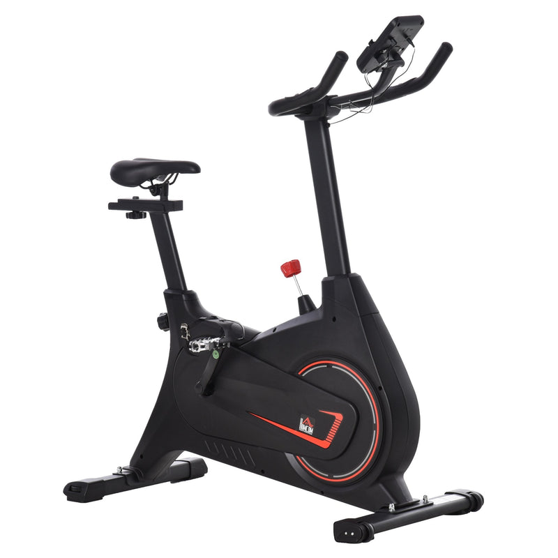 Magnetic Exercise Bike Adjustable Magnetic Resistance Cardio Workout Cycling Bike Trainer, 6kg Flywheel, LCD Display, and Adjustable Seat Height Black Indoor Trainer