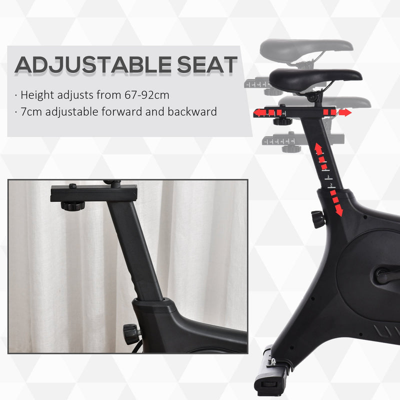 Magnetic Exercise Bike Adjustable Magnetic Resistance Cardio Workout Cycling Bike Trainer, 6kg Flywheel, LCD Display, and Adjustable Seat Height Black Indoor Trainer