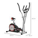 Elliptical Trainer Cardio Workout Exercise Bike Cross Trainer with 6KG Flywheel, Magnetic Resistance, LCD Digital Monitor, Great for Home Office Gym, Black Bike/