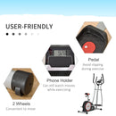 Elliptical Trainer Cardio Workout Exercise Bike Cross Trainer with 6KG Flywheel, Magnetic Resistance, LCD Digital Monitor, Great for Home Office Gym, Black Bike/