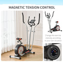 Elliptical Trainer Cardio Workout Exercise Bike Cross Trainer with 6KG Flywheel, Magnetic Resistance, LCD Digital Monitor, Great for Home Office Gym, Black Bike/