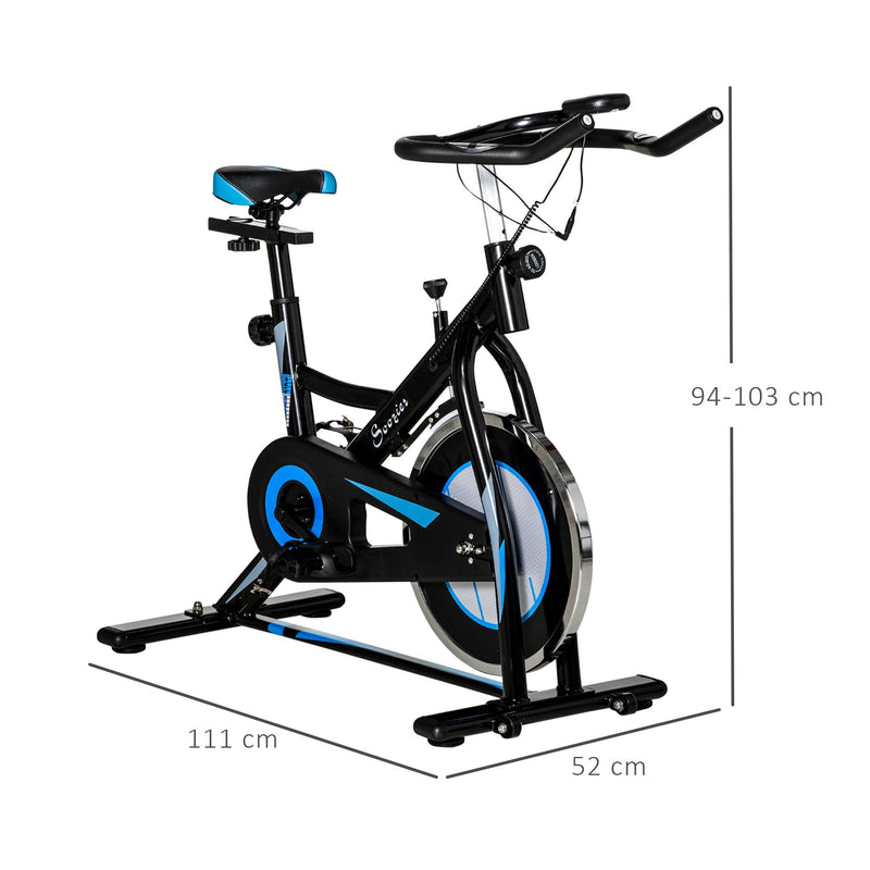 Stationary Exercise Bike, 8kg Flywheel Indoor Cycling Workout Fitness Bike, Adjustable Resistance Cardio Exercise Machine w/ LCD Monitor Pad and Phone Holder for Home, Gym, Office, Black Bike Bike
