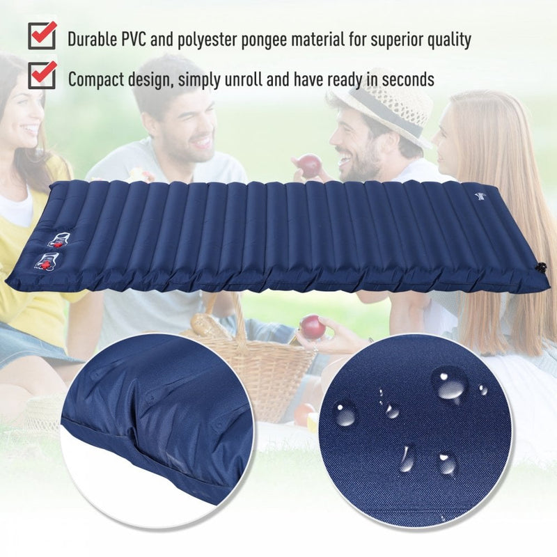 Outsunny PVC Self-Inflating 2/3Person Camping Sleeping Mattress Green