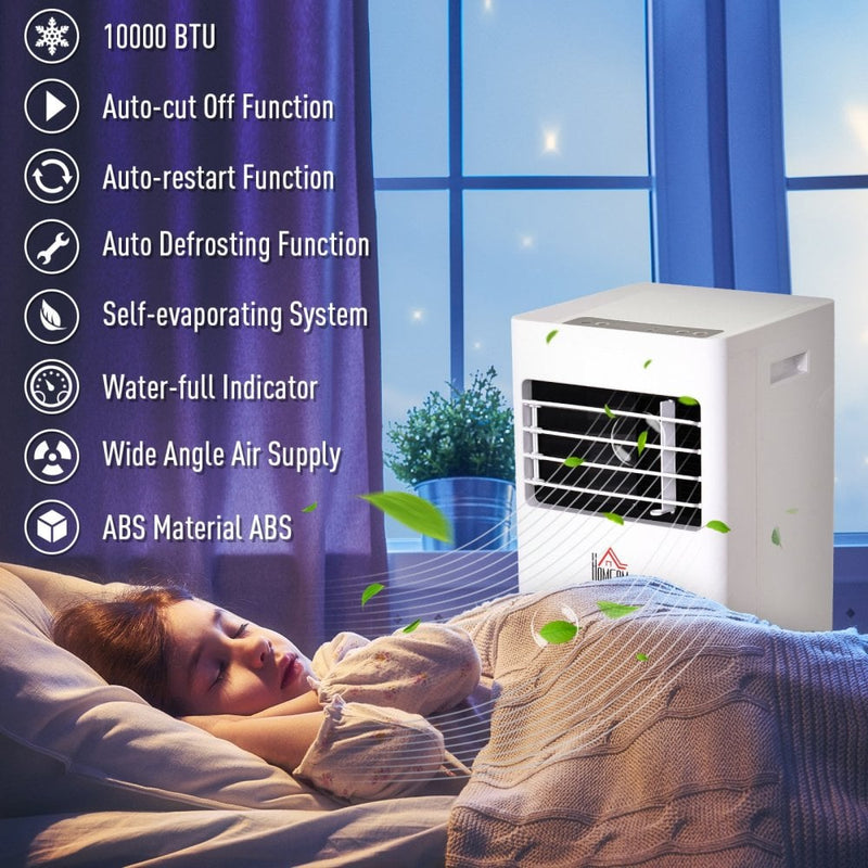 HOMCOM 5000BTU Portable ABS Air Conditioner w/ Remote Control White