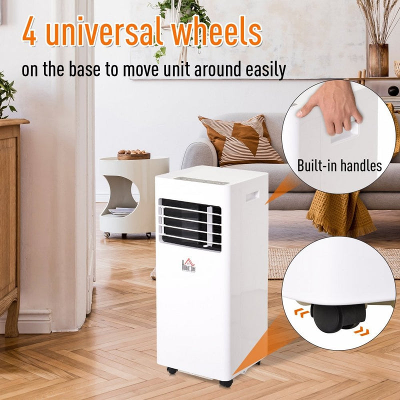 HOMCOM 5000BTU Portable ABS Air Conditioner w/ Remote Control White