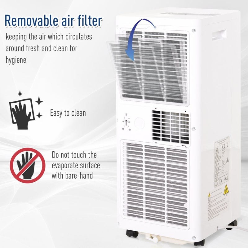 HOMCOM 5000BTU Portable ABS Air Conditioner w/ Remote Control White