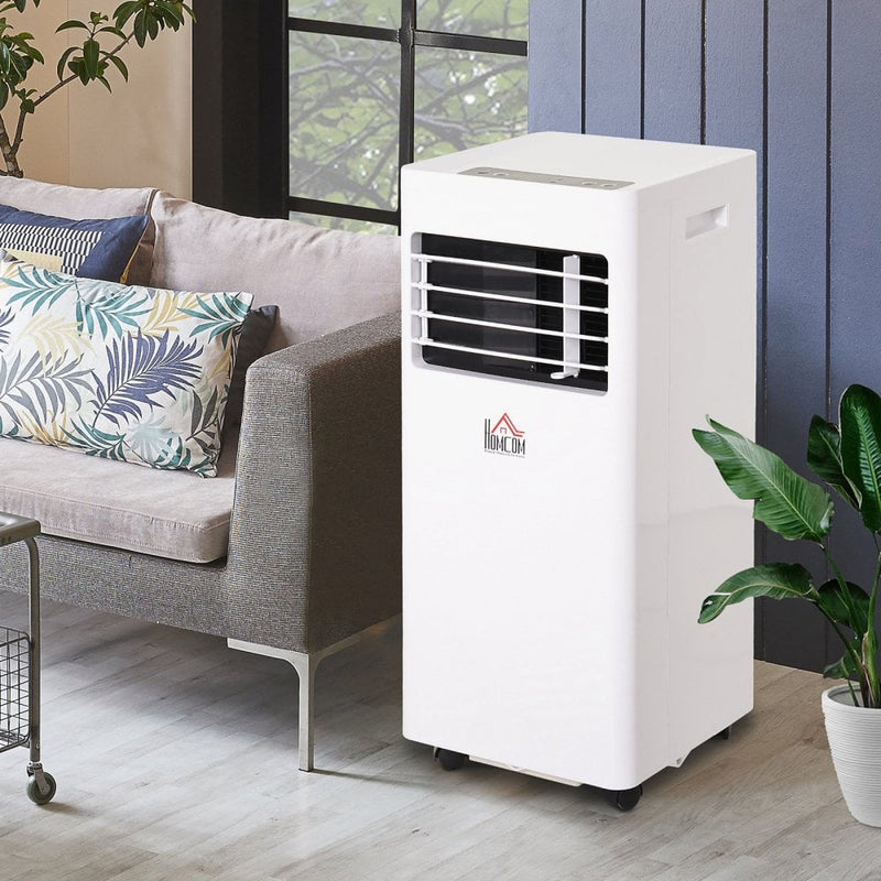 HOMCOM 5000BTU Portable ABS Air Conditioner w/ Remote Control White