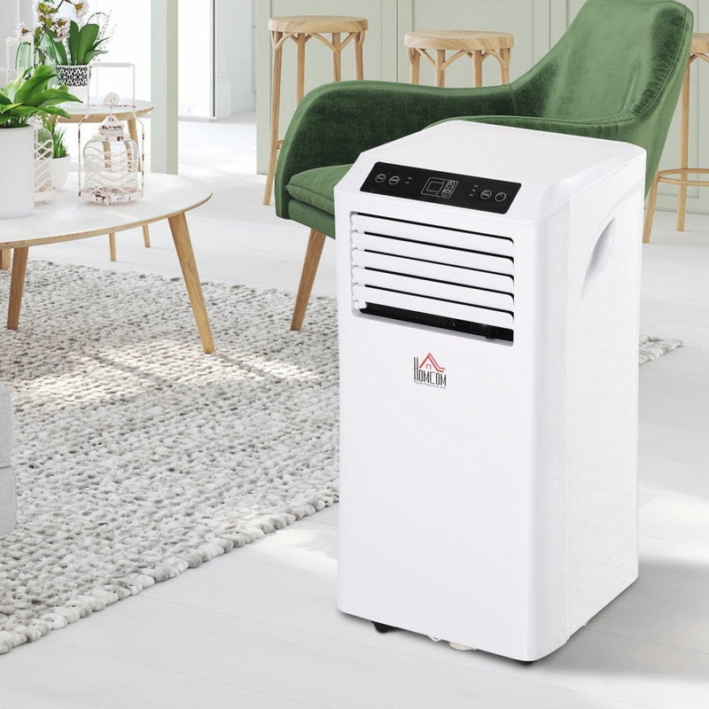 Homcom 10000BTU Portable ABS Air Conditioner w/ Remote Contro lA Energy Efficiency  White