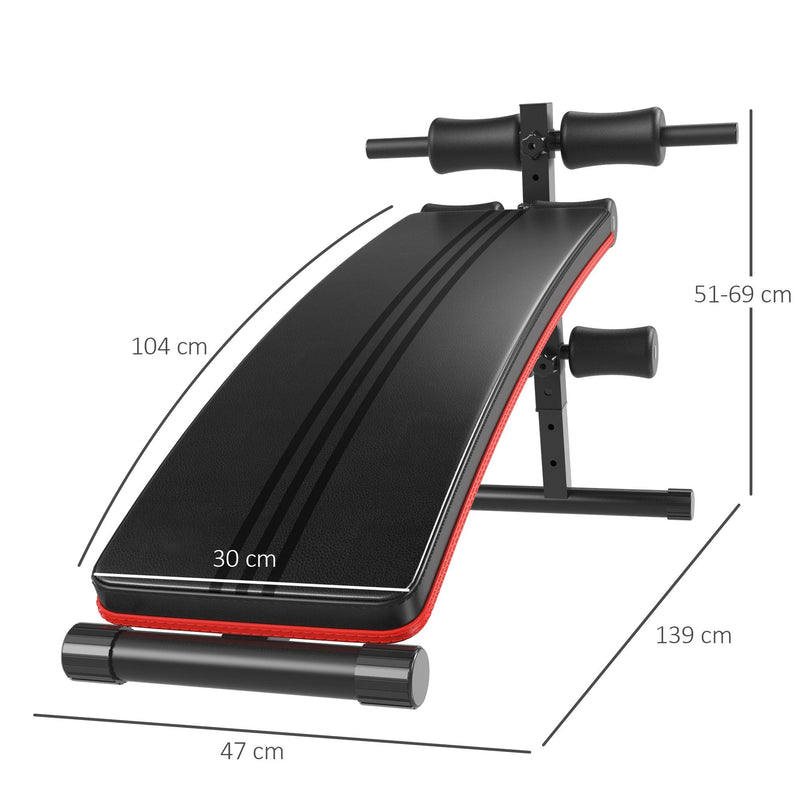 Steel Foldable Home Sit-Up Bench Red/Black