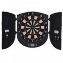 HOMCOM Electronic Dartboard Set 26 Games and 185 Variations with 6 Darts and Cabinet to Stroage Multi-Game Option Ready-to-Play Games