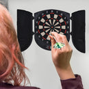 HOMCOM Electronic Dartboard Set 26 Games and 185 Variations with 6 Darts and Cabinet to Stroage Multi-Game Option Ready-to-Play Games