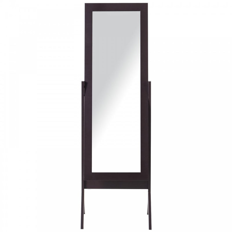Tall Freestanding Dressing Mirror w/Adjustable Tilt Brown