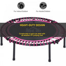 HOMCOM 45"" Mini Round Steel Frame Trampoline w/ Adjustable Handle Pink