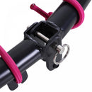 HOMCOM 45"" Mini Round Steel Frame Trampoline w/ Adjustable Handle Pink