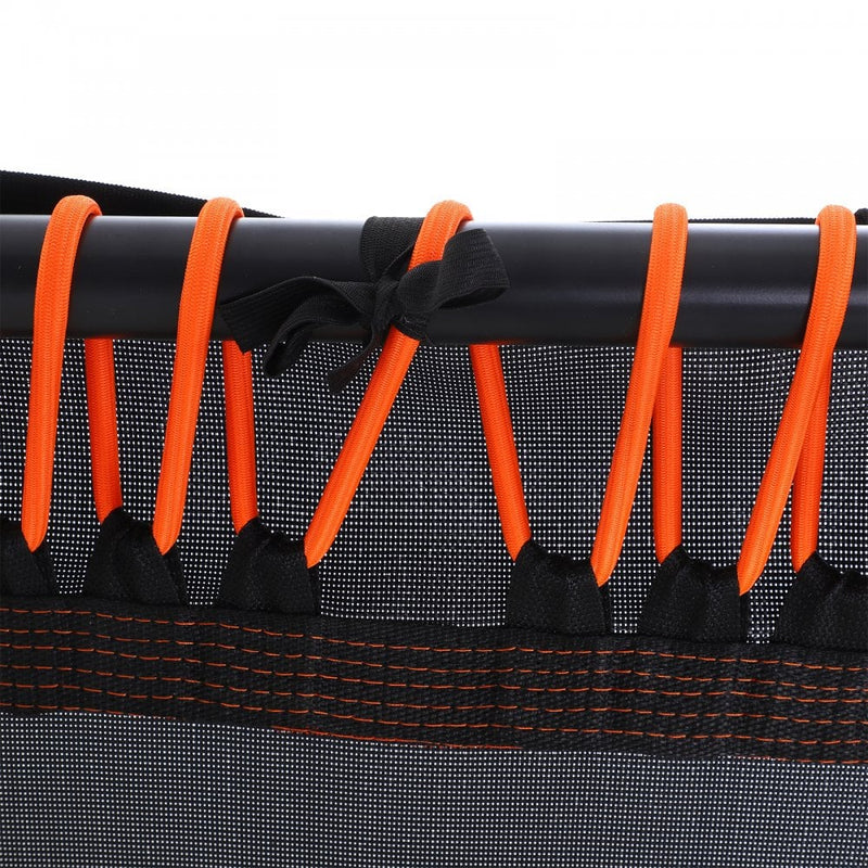 HOMCOM 45"" Mini Hexagon Steel Frame Trampoline w/ Adjustable Handle Orange