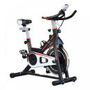 Belt-Driven Exercise Bike  Spinning Flywheel Racing Bicycle Home Fitness Trainer with LCD Display-Black