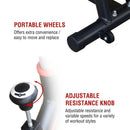 Belt-Driven Exercise Bike  Spinning Flywheel Racing Bicycle Home Fitness Trainer with LCD Display-Black