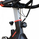 Belt-Driven Exercise Bike  Spinning Flywheel Racing Bicycle Home Fitness Trainer with LCD Display-Black