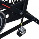 Belt-Driven Exercise Bike  Spinning Flywheel Racing Bicycle Home Fitness Trainer with LCD Display-Black