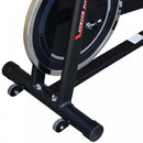 Belt-Driven Exercise Bike  Spinning Flywheel Racing Bicycle Home Fitness Trainer with LCD Display-Black