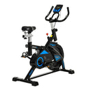 Stationary Exercise Bike with iPad Holder, LCD Monitor, Comfortable Seat, Indoor Cycling Training Bike, 13KG Flywheel - Black