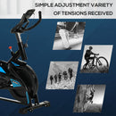 Stationary Exercise Bike with iPad Holder, LCD Monitor, Comfortable Seat, Indoor Cycling Training Bike, 13KG Flywheel - Black