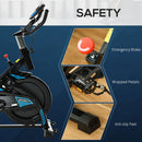 Stationary Exercise Bike with iPad Holder, LCD Monitor, Comfortable Seat, Indoor Cycling Training Bike, 13KG Flywheel - Black