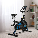 Stationary Exercise Bike with iPad Holder, LCD Monitor, Comfortable Seat, Indoor Cycling Training Bike, 13KG Flywheel - Black