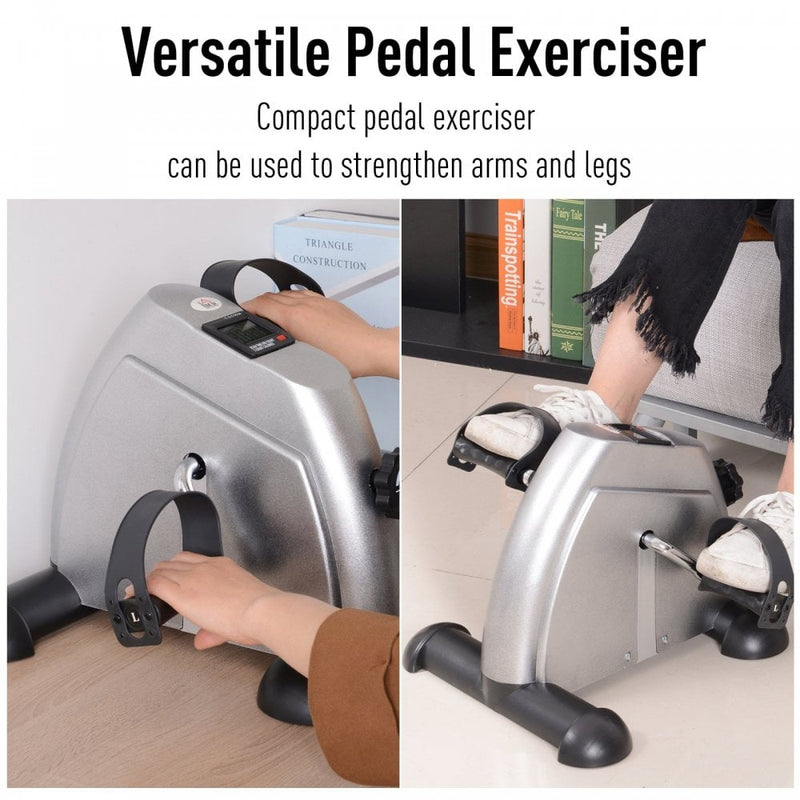 Mini Exercise Bike Fitness W/LCD Display, 9Wx 40Dx 31Hcm-Silver