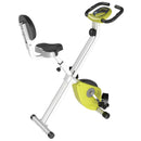 Steel Manual Stationary Bike Resistance Exercise Bike w/ LCD Monitor Yellow