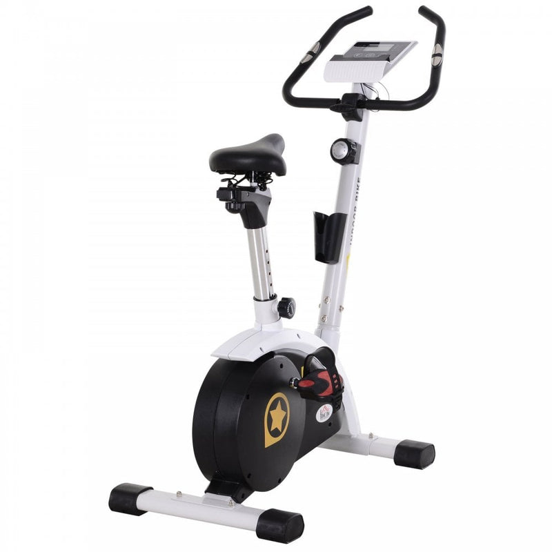 Exercise Bike Stationary Adjustable Height&Magnetic Recumbent Cycling w/ LCD, Phone Holder Adjust Magnetic Foldable
