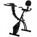 Steel 2-in-1 Exercise Bike w/ Arm Resistance Bands Black