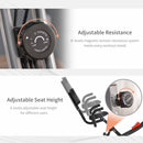 2-In-1 Grey Upright Exercise Recumbent Bike Adjustable Resistance Stationary Fitness Home Gym Foldable w/ Armrests LCD Monitor Cycling Wheels