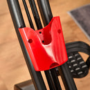 2-In-1 Red Upright Exercise Recumbent Bike Adjustable Resistance Stationary Fitness Home Gym Foldable W/ Armrests LCD Monitor Cycling Wheels