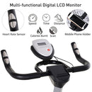 Steel Flywheel Belt Drive Exercise Bike Black/Yellow