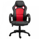 Racing PU Leather Office Chair Gaming Sports Swivel Executive Computer Height Adjustable Armchair-Black/Red