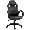 Racing PU Leather Office Chair Executive Desk Gaming Swivel Height Adjustable PC Computer-Black/Grey