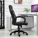 Racing PU Leather Office Chair Executive Desk Gaming Swivel Height Adjustable PC Computer-Black/Grey